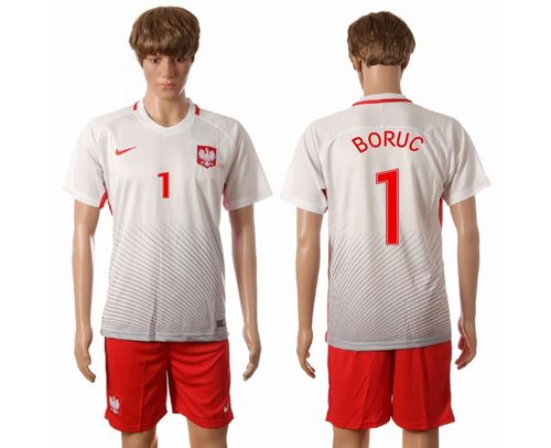Poland #1 Boruc Home Soccer Country Jersey