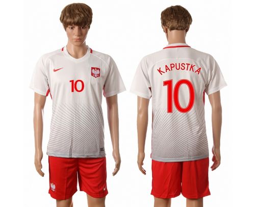 Poland #10 Kapustka Home Soccer Country Jersey