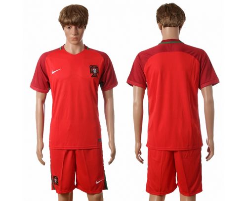 Portugal Blank Home Soccer Country Jersey