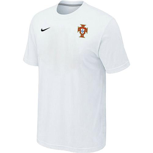  Portugal 2014 World Small Logo Soccer T Shirts White