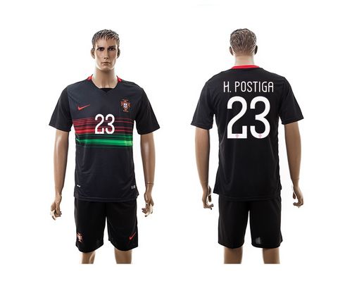 Portugal #23 H.Postiga Away Soccer Country Jersey