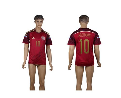 Russia #10 Arshavin Red Home Soccer Country Jersey