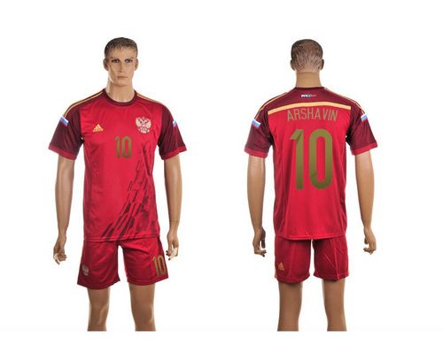 Russia #10 Arshavin Home World Cup Soccer Country Jersey