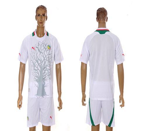 Senegal Blank 2012/2013 White Home Soccer Country Jersey