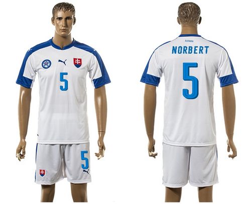 Slovakia #5 Norbert Home Soccer Country Jersey