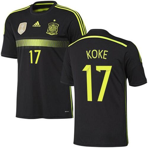 Spain #17 Koke Away World Cup Soccer Country Jersey