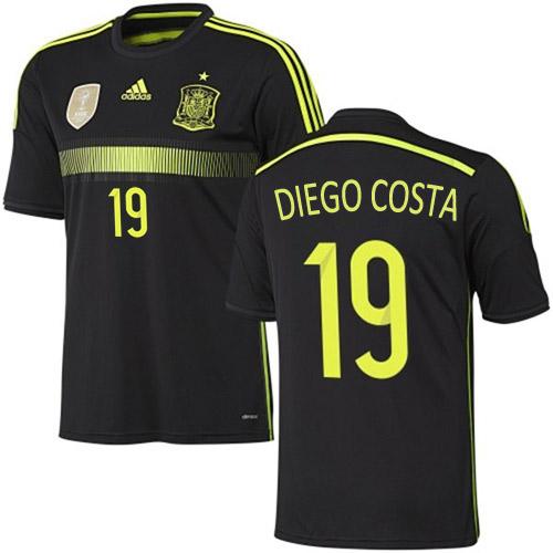 Spain #19 Diego Costa Away World Cup Soccer Country Jersey