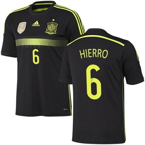 Spain #6 Fernando Hierro Away World Cup Soccer Country Jersey