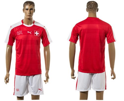 Switzerland Blank Red Home Soccer Country Jersey