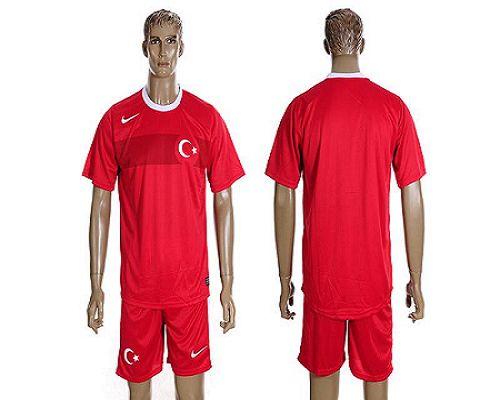 Turkey Blank 2012/2013 Red Away Soccer Country Jersey