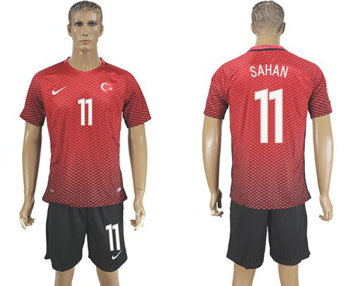Turkey #11 Sahan Home Soccer Country Jersey