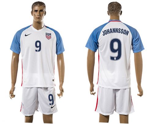 USA #9 Johannsson Home Soccer Country Jersey