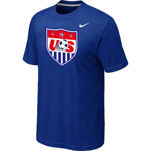  USA 2014 World Short Sleeves Soccer T Shirts Blue
