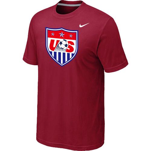  USA 2014 World Short Sleeves Soccer T Shirts Red