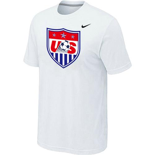  USA 2014 World Short Sleeves Soccer T Shirts White