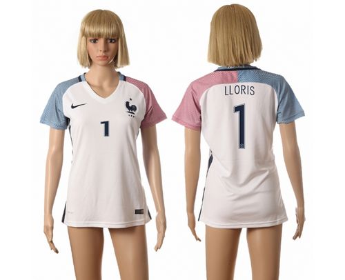 Women's France #1 LLORIS Away Soccer Country Jersey