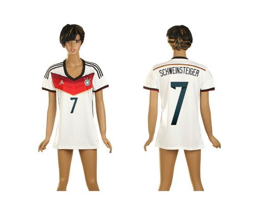 Women's Germany #7 Schweinsteiger Home Soccer Country Jersey