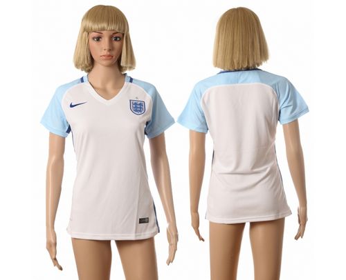 Women's England Blank Home Soccer Country Jersey