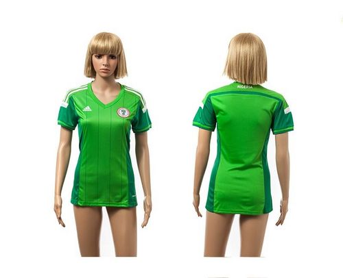Women's Nigeria Blank Home Soccer Country Jersey
