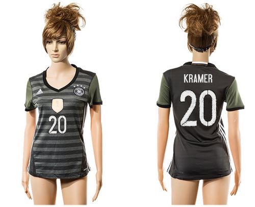 Women's Germany #20 Kramer Away Soccer Country Jersey