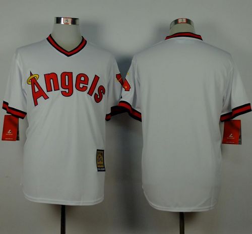 Angels of Anaheim Blank White 1980 Turn Back The Clock Stitched MLB Jersey