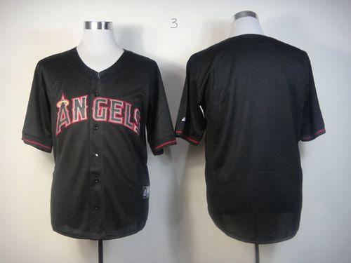Angels of Anaheim Blank Black Fashion Stitched MLB Jersey