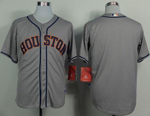Astros Blank Grey Cool Base Stitched MLB Jersey