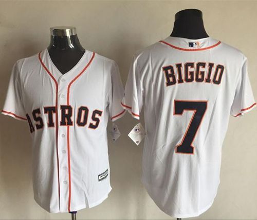 Astros #7 Craig Biggio White New Cool Base Stitched MLB Jersey