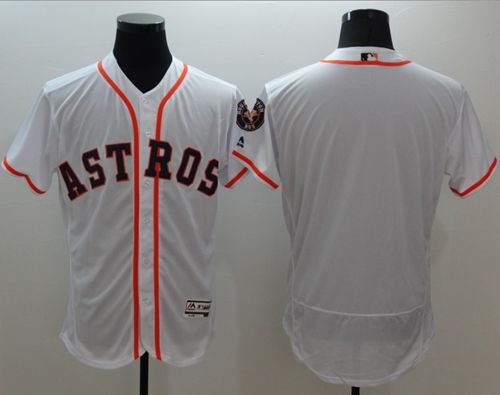 Astros Blank White Flexbase Authentic Collection Stitched MLB Jersey