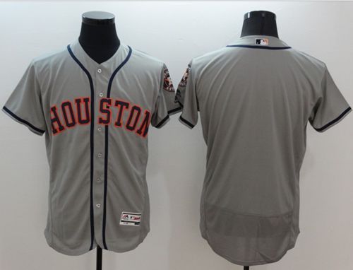 Astros Blank Grey Flexbase Authentic Collection Stitched MLB Jersey