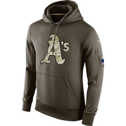 Men's Oakland Athletics  Olive Salute To Service KO Performance Hoodie