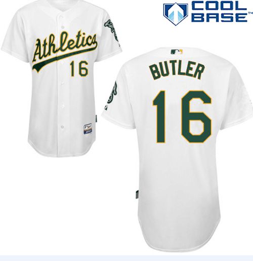 Athletics #16 Billy Butler White Cool Base Stitched MLB Jersey