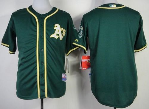 Athletics Blank Green Cool Base Stitched MLB Jersey