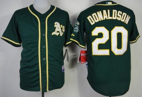 Athletics #20 Josh Donaldson Green Cool Base Stitched MLB Jersey