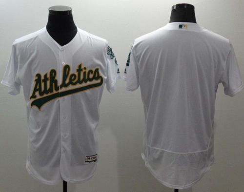Athletics Blank White Flexbase Authentic Collection Stitched MLB Jersey