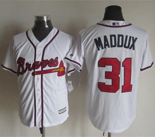 Braves #31 Greg Maddux White New Cool Base Stitched MLB Jersey