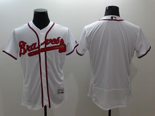 Braves Blank White Flexbase Authentic Collection Stitched MLB Jersey