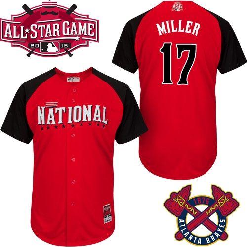 Braves #17 Shelby Miller Red 2015 All Star National League Stitched MLB Jersey