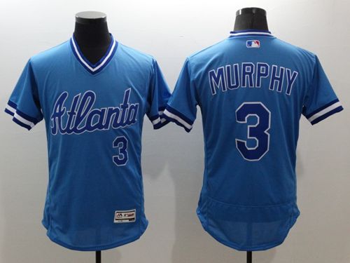 Braves #3 Dale Murphy Light Blue Flexbase Authentic Collection Cooperstown Stitched MLB Jersey