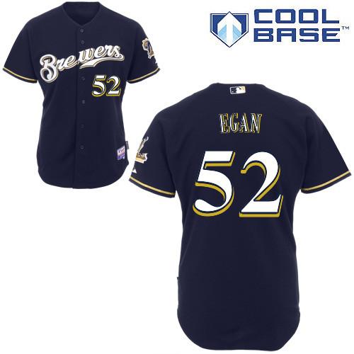 Brewers #52 Pat Egan Blue Cool Base Stitched MLB Jersey