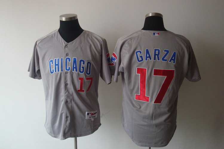 Cubs #17 Matt Garza Grey Stitched MLB Jersey