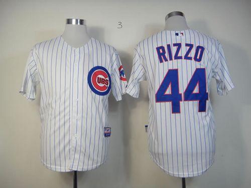 Cubs #44 Anthony Rizzo White Cool Base Stitched MLB Jersey