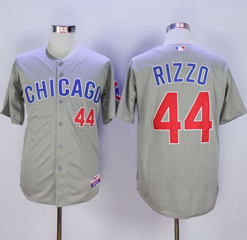 Cubs #44 Anthony Rizzo Grey Cool Base Stitched MLB Jersey