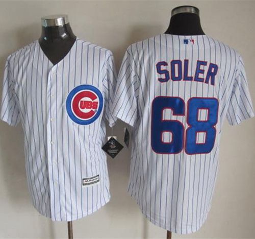 Cubs #68 Jorge Soler New White Strip Cool Base Stitched MLB Jersey