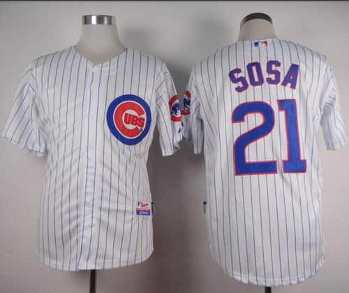 Cubs #21 Sammy Sosa White Home Cool Base Stitched MLB Jersey