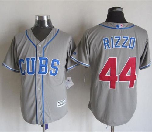 Cubs #44 Anthony Rizzo Grey Alternate Road New Cool Base Stitched MLB Jersey