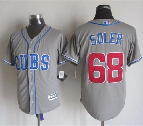 Cubs #68 Jorge Soler Grey Alternate Road New Cool Base Stitched MLB Jersey