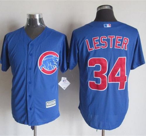 Cubs #34 Jon Lester Blue New Cool Base Stitched MLB Jersey
