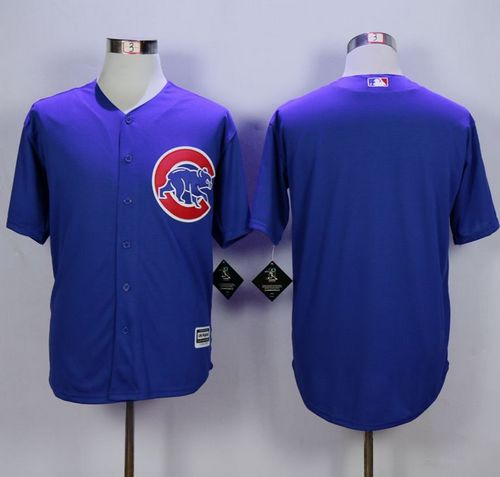 Cubs Blank Blue New Cool Base Stitched MLB Jersey