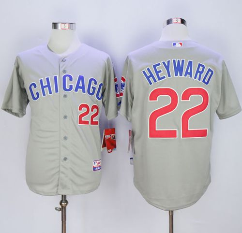 Cubs #22 Jason Heyward Grey Road Cool Base Stitched MLB Jersey